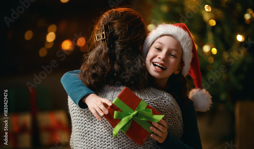 family celebrating Christmas