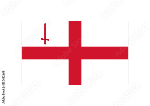 Flag of City of London county and district, England