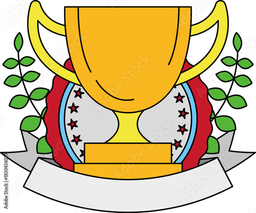illustration logotype of a trophy