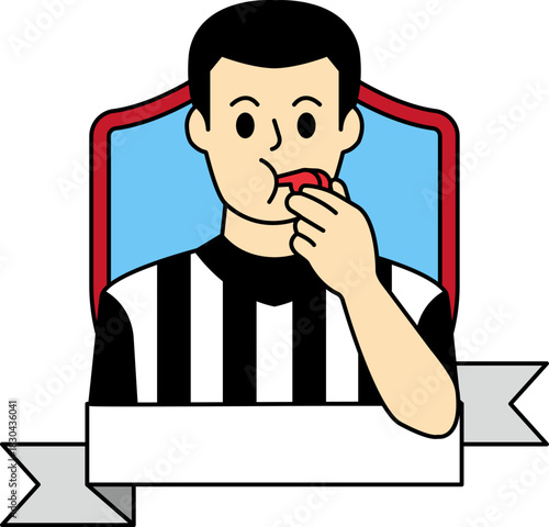 illustration of a male referee