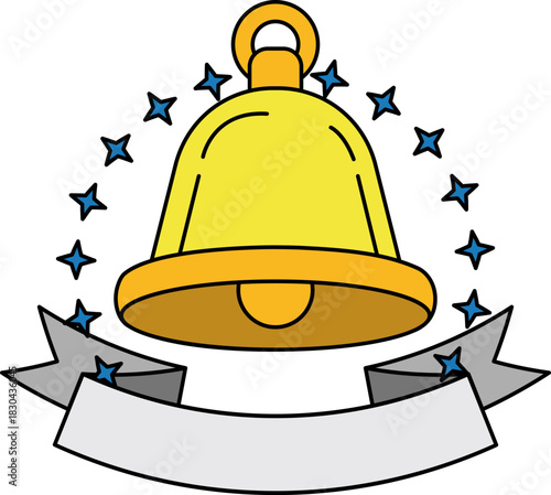 illustration logotype of a bell