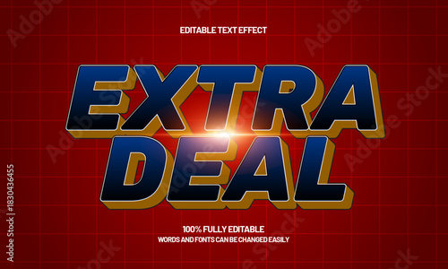 extra deal editable text effect