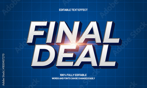 final deal editable text effect