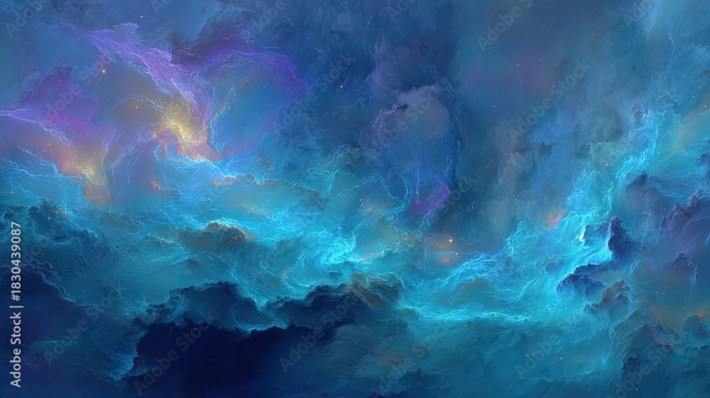 Obraz premium Abstract Colorful Space Nebula