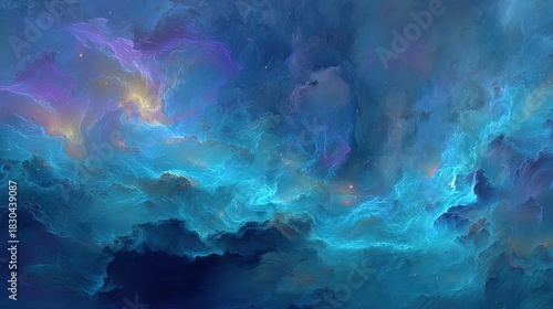 Wallpaper Mural Abstract Colorful Space Nebula Torontodigital.ca