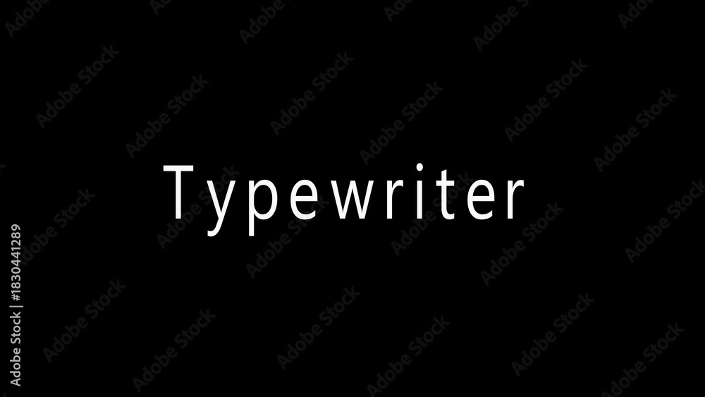 Obraz premium White Text Typewriter Centered on Black Background lettering typography