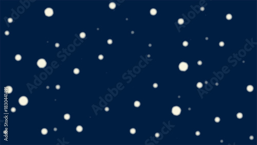 暗い青空に雪が舞う冬のシンプル背景素材