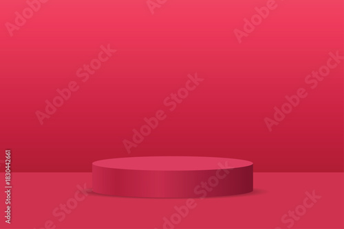 Red podium stand for Product