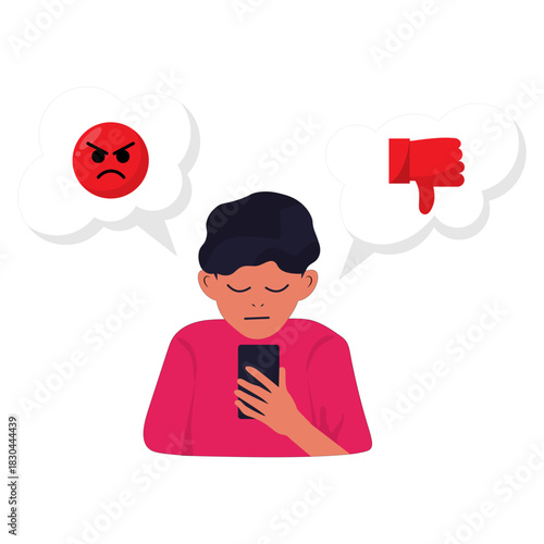 Cyber Bullying Illustration