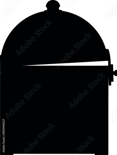 Silhouette of a vintage mailbox