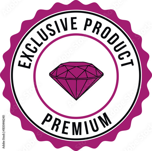 Exclusive product premium diamond seal badge