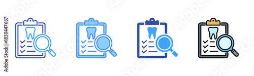 Dental Checkup Icon, Multi Styles Icon Set