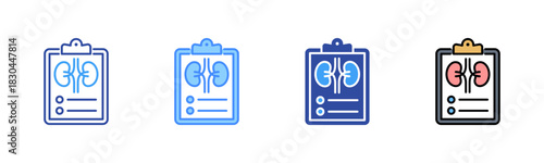 Kidney Icon, Multi Styles Icon Set