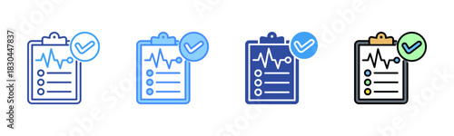 Diagnosis Icon, Multi Styles Icon Set