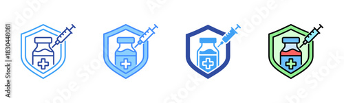 Vaccination Icon, Multi Styles Icon Set