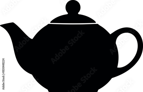 Black teapot silhouette icon