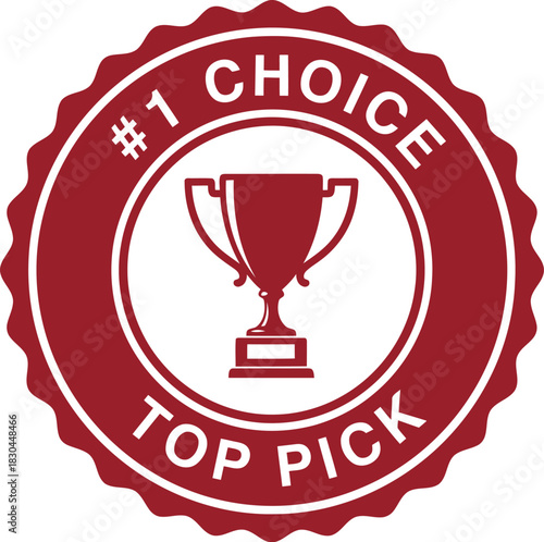 1 choice top pick trophy seal award badge stamp