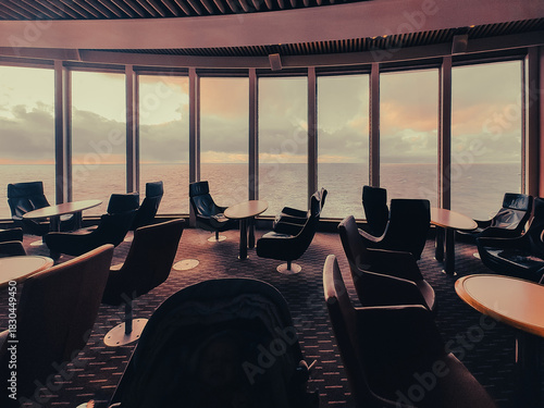 Ferry cabins and deck architecture on the Baltic route