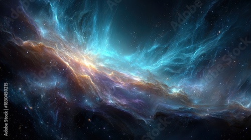 Colorful Nebulae In Deep Space