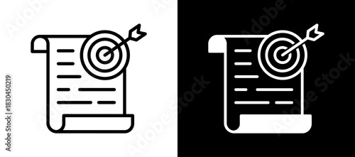 Goals whiteblack icon