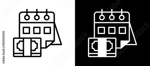 Scheduling whiteblack icon