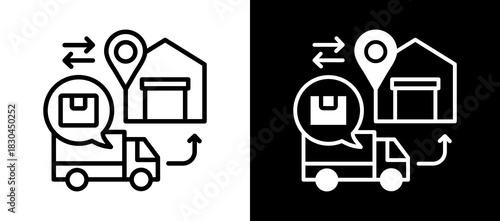 Location whiteblack icon