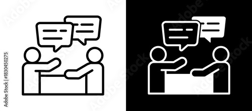 Communication whiteblack icon