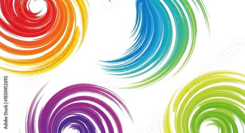 Dynamic vibrant colorful swirls create energetic abstract backgrounds for creative design projects