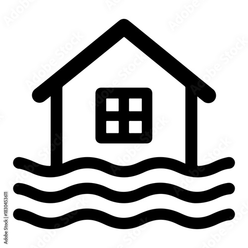 Simple Flood Icon Vector