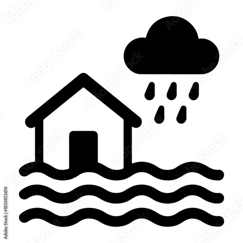 Simple Flood Icon Vector