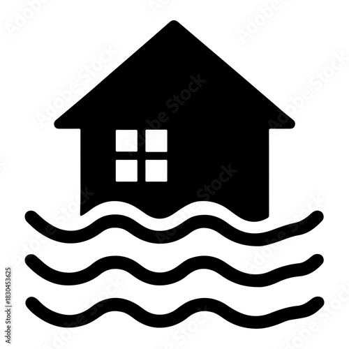 Simple Flood Icon Vector
