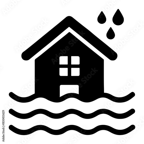 Simple Flood Icon Vector