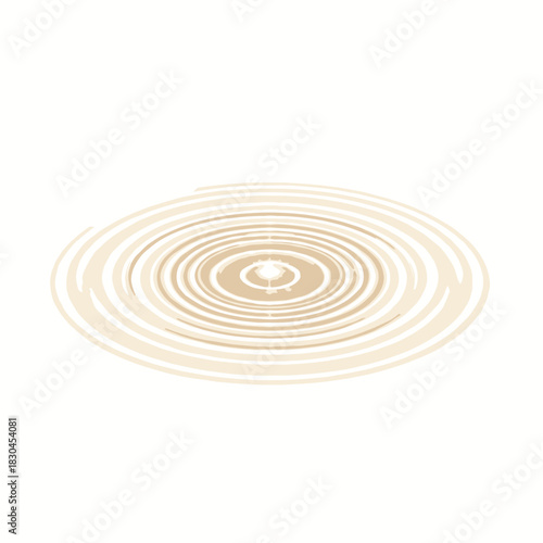 Abstract illustration of concentric beige ripples, symbolizing focus, expansion, or a calming ripple effect in a modern design