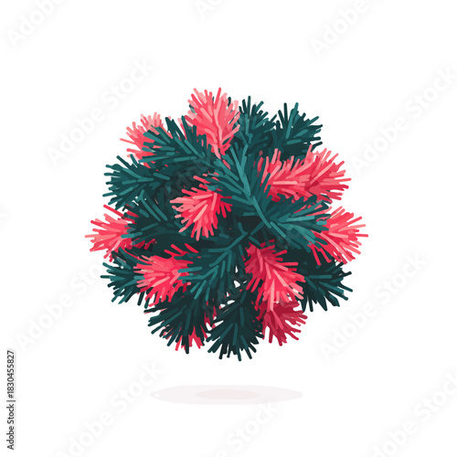Modern flat 2D vector illustration of a Tinsel, minimal design style on a white background.
