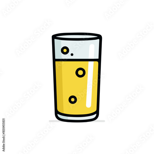 Tonic Water flat vector illustration in a modern and simple 2D style, placed on a white background.