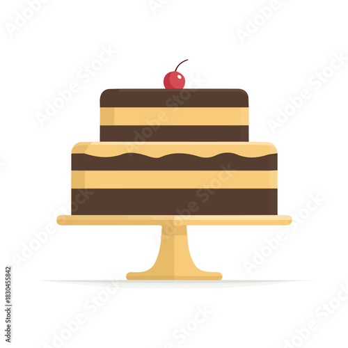 Torte flat vector illustration in a modern and simple 2D style, placed on a white background.