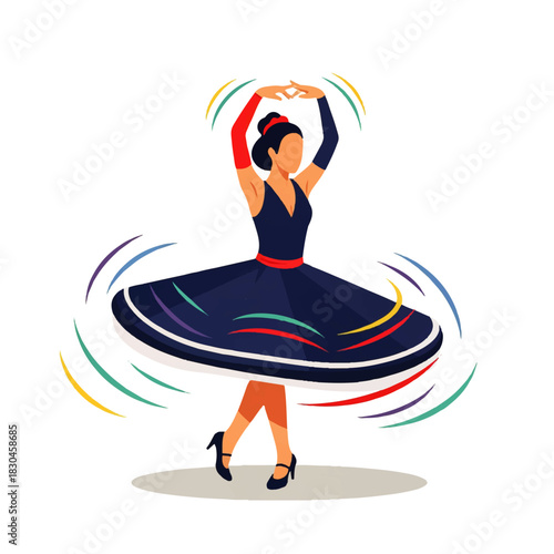 Two vibrant dancers in elaborate feathered carnival costumes celebrate with joy and energy, isolated on white, embodying the spirit of a festive parade.