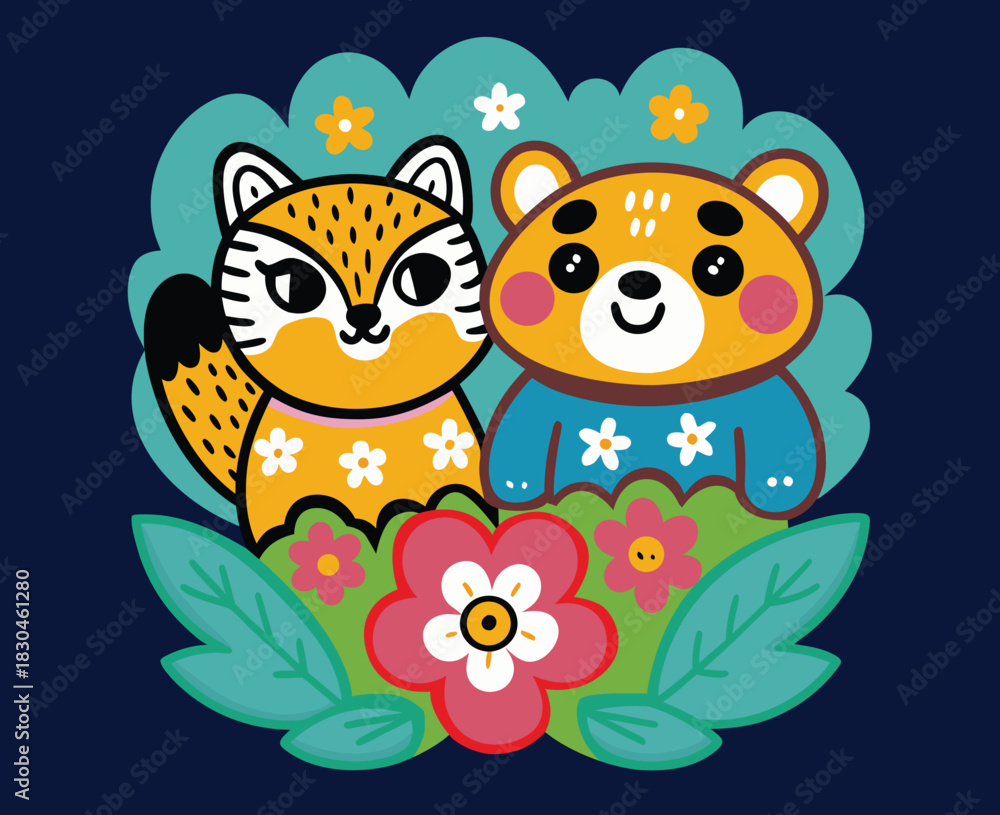 Obraz premium cute bear illustration