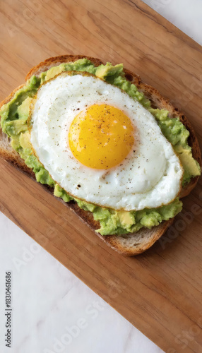 fried egg and avocado toast