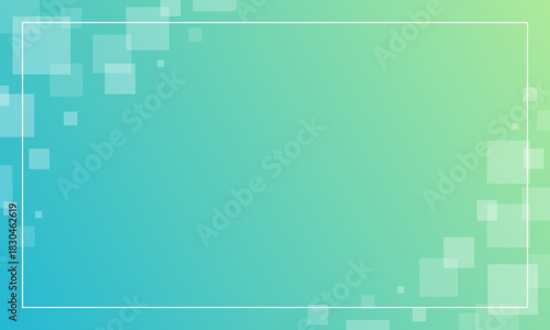 グラデーションと四角形の抽象背景フレーム