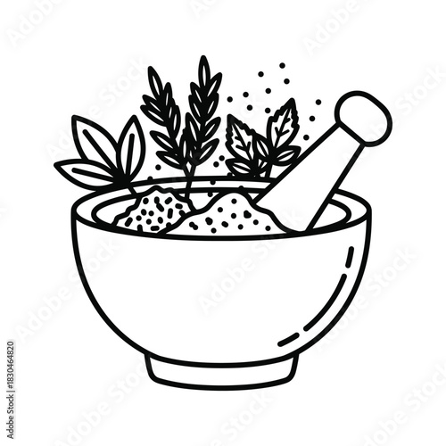 Herbal Mortar and Pestle Icon