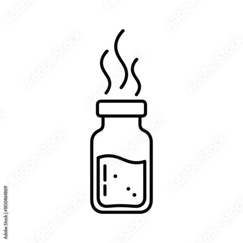 Steaming Bottle with Liquid Line Icon