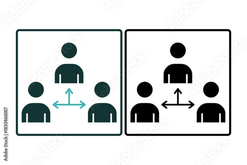 Community icon solid style suitable for websites, mobile apps, dashboards, and printable designs. Simple, modern, and fully editable vector format.