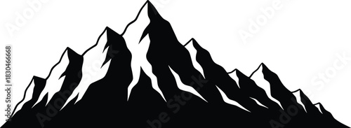 Leaf silhouette illustration, botanical drawing, serrated edge leaf, nature icon, black and white leaf, vein detail, forest plant design