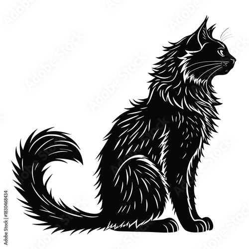 Vector illustration a blurry, abstract image featuring a dark, indistinct shape against a light background, creating a sense of mystery and intrigue