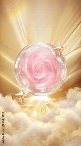 A ethereal sphere of swirli...