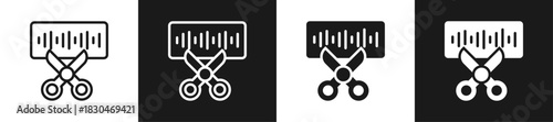 Audio Editing Line N Glyph Style In White And Black Background