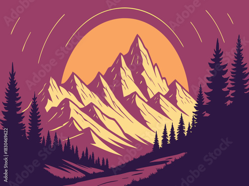 Vector illustration a gradient of mauve and light pink hues creates a soft, diffused light effect, transitioning from dark to light tones