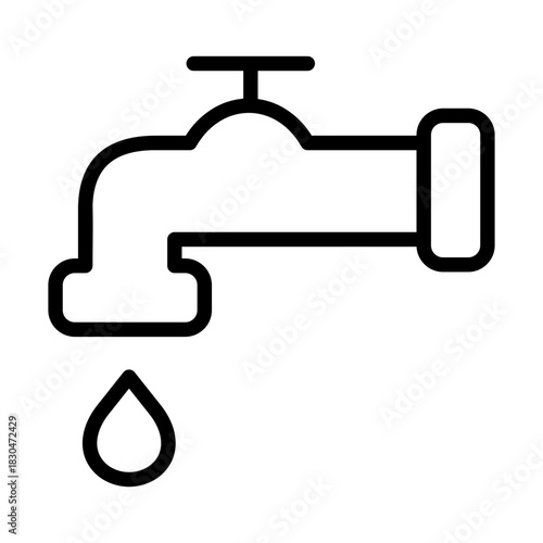 Tap Water Outline Icon
