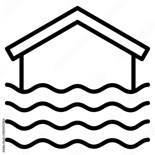 Flood Outline Icon
